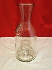 Embossed Since 1852 Glass Wine Milk Juice Carafe 9 5/8&Prime; Tall