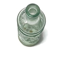 Decorative Clear Fruit Design Textured Glass Bottle 16 Oz A15