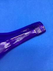 Melted Slumped Wine Bottle – Blue