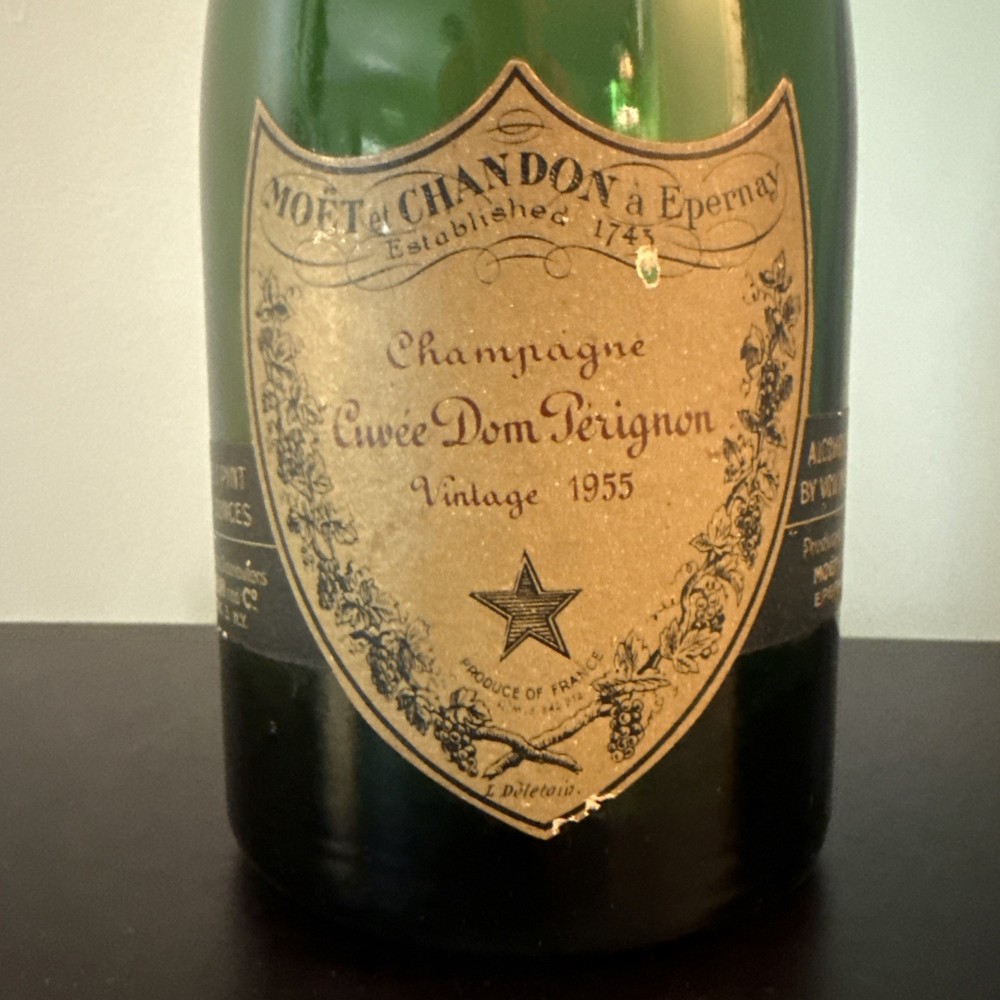 Vintage 1955 Empty Dom Perignon Champagne Bottle -No Cork VERY RARE AGE! Mancave