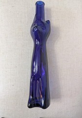 Blue Happy Cat Wine Bottle 13&Prime; 1 Free Cork Of Choice RHEINHESSEN-RIESLING Empty