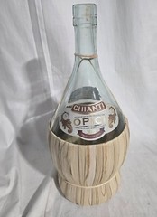 2020 Italy Chianti Opici Wine Bottle Leaf Wrapped Empty 1.5 Liter