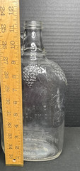 Empty Vintage FAIRVIEW WINE of MAINE Clear Glass Bottle 1/2 Gallon Jug Grapes