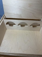 Fairchild Napa Valley Empty Wood Wine Box with Dividers 12” by 13” Storage