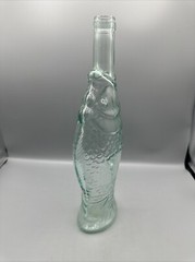Vintage Italian Cevin Glass Fish Chianti Wine Bottle 75cl 3VEA78 Beach Decor