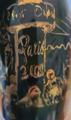 Special Ed. 2001 Paris 28 oz. Champagne Bottle 12&Prime; Cafe Setting by LeRoy Neiman*