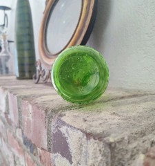 VTG RIPPLE Gallo&rsquo;s 1960s Wine Flavor Guard Green Glass Bottle 4/5 QT