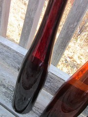 Antique Long Neck Wine Bottle Lot, Tall Hock- Gorgeous Set with a Story