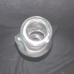13” Happy Cat Mosell? Pink Gradient Wine Bottle Flower Vase Clear EUC No Label