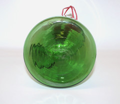 Princess House Green Glass Wine Bottle Ice Chamber Cooler Straw Stoppers Italy