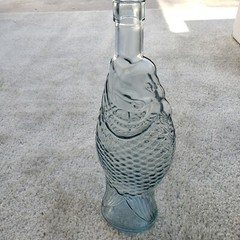Vintage CEVIN Glass Fish Bottle 75CL3 Chianti Wine Bottle Decanter 13.5&Prime; Tall