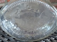 Fish Shaped Clear Glass Wine Bottle w/ Cork 13&Prime; Tall Vintage