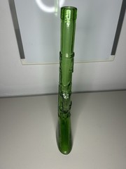 Vintage 60s Green Napoli 16” Rifle Glass Wine Decanter Bar Display