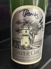 Silver Oak 1997 Thomas Arvid Signed Alexander Valley Empty Wine Bottle w/Cork