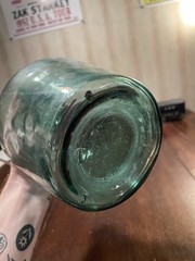 Vintage French Viresa Bottle Demijohn Wine Jug Spain 12&Prime; Green Glass