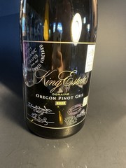 King Estate Domaine Pinot Gris Empty Bottle 2005 3L, 18inches Signed Stamped