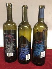 3 EMPTY Vintage Marilyn Monroe Norma Jeane Young Merlot Empty Wine Bottles
