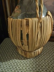 RARE Vintage 1961 Pellegro Suali CHIANTI Rattan Wrap (Empty)