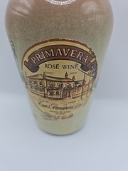Vintage Souvenir Portugal Fondango Ribate Jo Rose Wine Glass Bottle