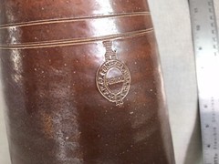 1955 VINTAGE LANCERS ROSE CLAY-CROCK 15” JEROBOAM BOTTLE WITH ORIGINAL FOIL CAP
