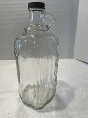 Vintage Rare Embossed Half Gallon Glass Wine Jug