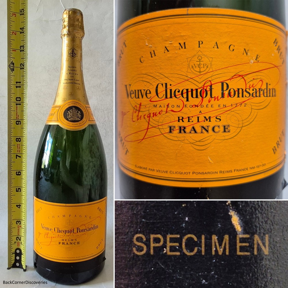 Veuve Clicquot Ponsardin Champagne 15&Prime; Empty Display SPECIMEN 1.5L Magnum Bottle