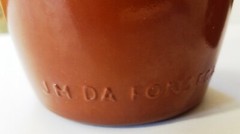 Vintage Lancers J.M. Da Fonseca Portugal 9&Prime; Glass Brown Painted Wine Bottles x2