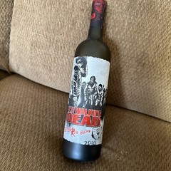 Empty Wine Bottle From 2016 “The Walking Dead” Blood Red Blend