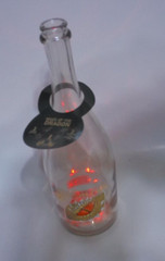 Dragon Fire Light Up Red Blinking or Steady Empty Wine Bottle- 11.75&Prime;H