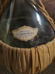 RARE Vintage 1961 Pellegro Suali CHIANTI Rattan Wrap (Empty)