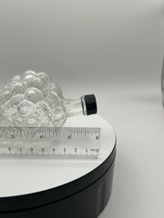 Vintage Glass Grape Cluster Figural Bottle With Lid Made in France