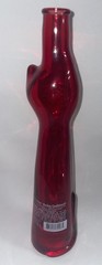 Moser Riesling Red Glass Cat Empty Wine Bottle No Stopper 2011 13 Inches High