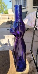 Riesling Mosel/Rheinhessen Wine Bottle Cat Shape Bottle COBALT BLUE w/o Cork