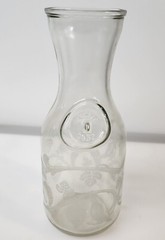 Paul Masson Norman Kosarin Wine Decanter Etched Doves Grape Vines Glass 9.75&Prime;