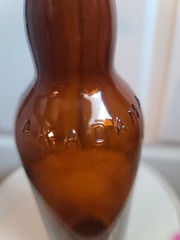 Vintage Empty Akadama Wine Brown Glass Bottle by Suntory LTD Japan 11.5&Prime;