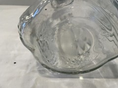Vintage Rare Embossed Half Gallon Glass Wine Jug