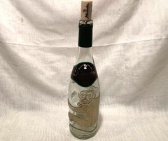 Vintage Affentaler Riesling German Wine Bottle Embossed Gold Monkey Design, Cork