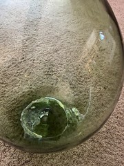 🇺🇸Demijohn 56 Wine Carboy Huge Green Glass Bottle 25.5&Prime; Tall 17.5&Prime; Wide🇺🇸