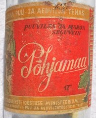 1950 USSR Russia Soviet Estonia POHJAMAA Mixed Berries Wine Bottle w Label