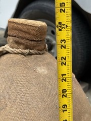 Antique French Glass Demijohn Carboy Wine Jug Orig Linen Cover