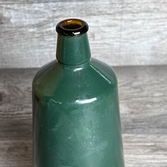 Vintage J M Da Fonseca Azeitao Green Painted Glass Bottle