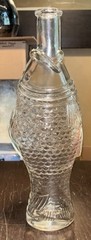 Vintage 1970’s Set Of 4 Pescevino Fish Shaped Wine Bottles From Italy