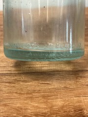 Aqua Glass Tall 24 oz Empty Bottle “Cedar Rapids Bottling” Iowa