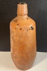 Vintage J.M. Da Fonseca Portugal Embossed Amber Wine Bottle 9” Rustic Bar Decor