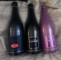 3 Bottle Set: 1 Luminous Bugatti Carbon Champagne, 1 Carbon Brut, & Carbon rosé