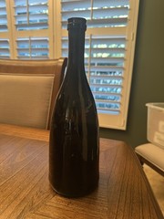 Antique Black Wine and Green Scotch Bottles