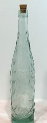 Wine Bottles Set (2) Green Glass Decorative Wine Bottles
