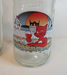 3 Empty Hazlitt 750 ml Red Cat Bottles One Christmas Finger Lakes Red Wine
