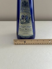 Rare Cobalt Blue Gaetano D&rsquo; Aguino Wine Bottle With Fairy Lights Cork