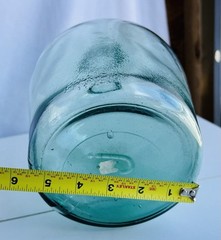 Vintage French Viresa Wine Bottle, Made In Spain, 12&Prime; Green Clear Glass “j”